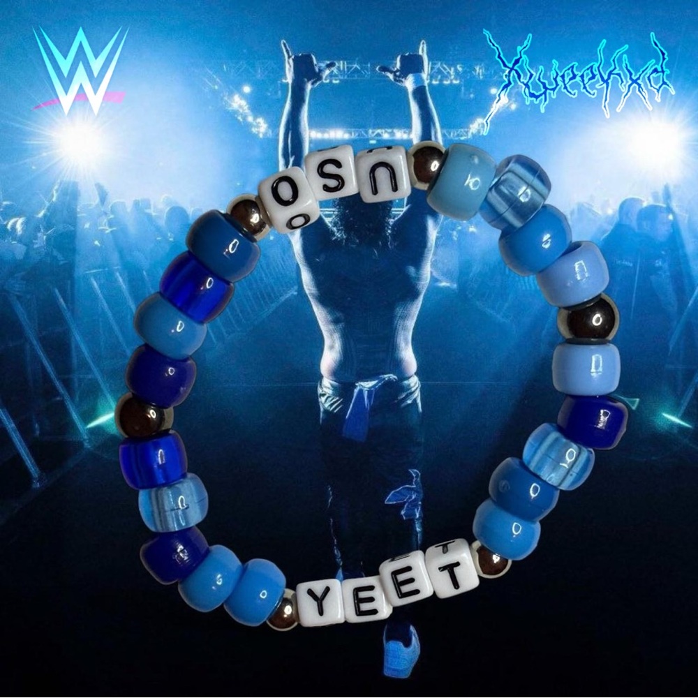 JEY USO WWE X XWEEKXD TWOFER DESIGN KANDI BRACELET